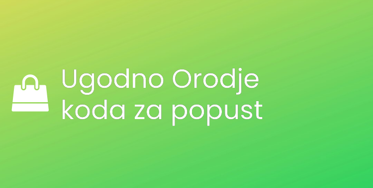 Ugodno Orodje koda za popust