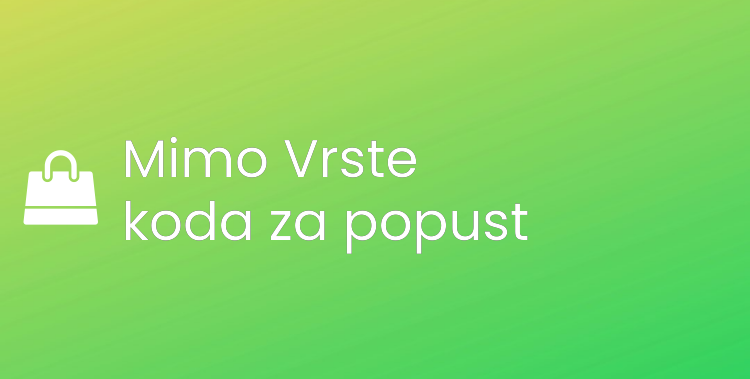 Mimo Vrste koda za popust