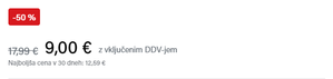Cena v zadnjih 30 dneh: 12,59 €