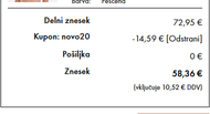 Koda je prikazana na blagajni